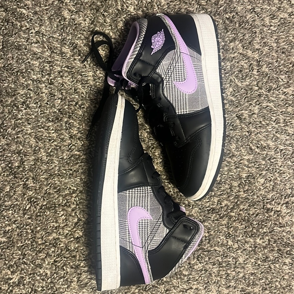 Purple and black air Jordan’s